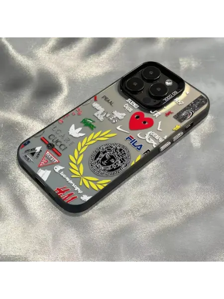 Чехол на IPHONE 15 чёрный ГУЧЧИ Фила