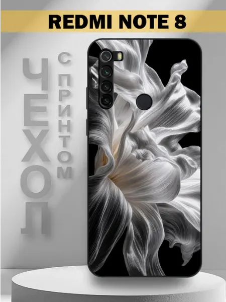 Чехол на Redmi Note 8 с принтом белый цветок PandaCase