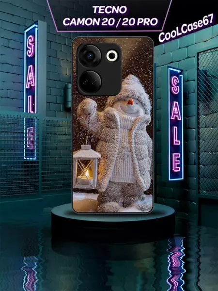 Чехол на Tecno camon 20 зима CooLCase67