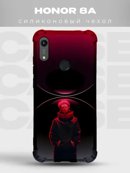 Чехол на Honor 8A аниме арт Сукуна красный PRINTberries