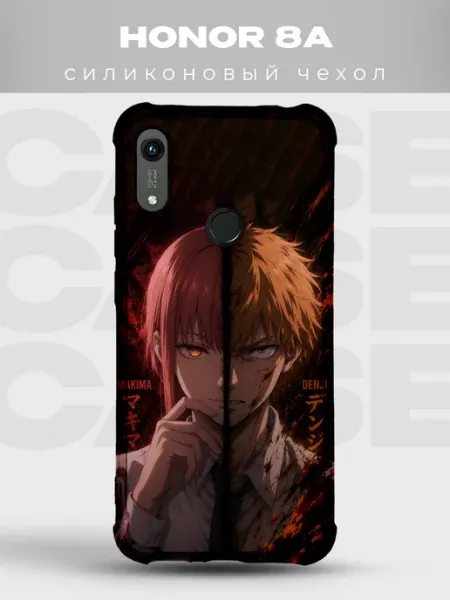 Чехол на Honor 8A Макима и Дэндзи Человек-бензопила PRINTberries