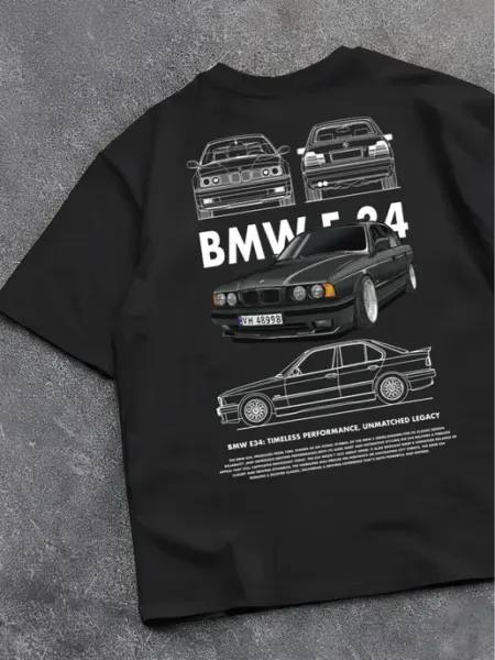 Футболка у2k оверсайз с принтом Y2K BMW E34 OSAKA