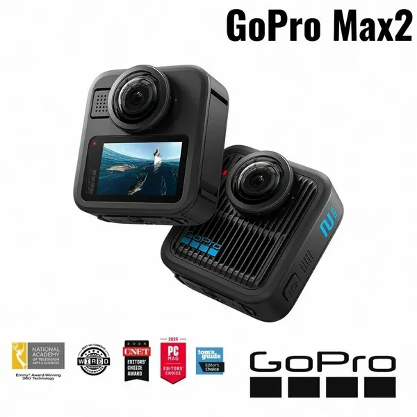 Экшн-камера GoPro MAX 2 Black, 8K, 360°, GPS, Bluetooth, Wi-Fi