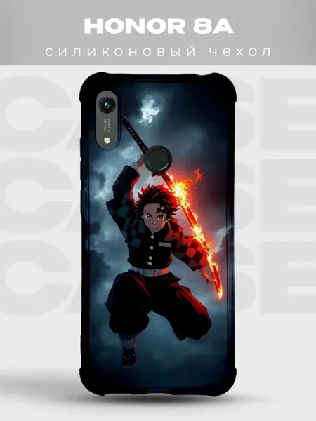 Чехол на Honor 8A Танджиро Клинок рассекающий демонов меч PRINTberries