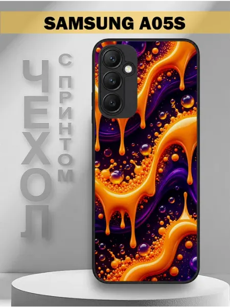 Чехол на Samsung A05S с принтом orange slime PandaCase