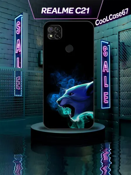 Чехол на телефон Realme c21 парные CooLCase67