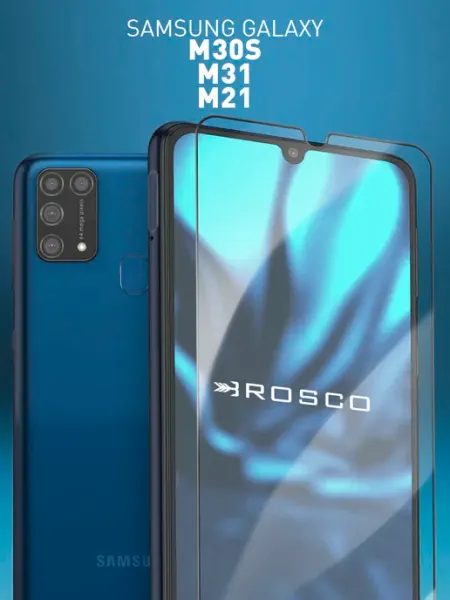 Защитное стекло на Samsung M30s, M21, M31 Rosco