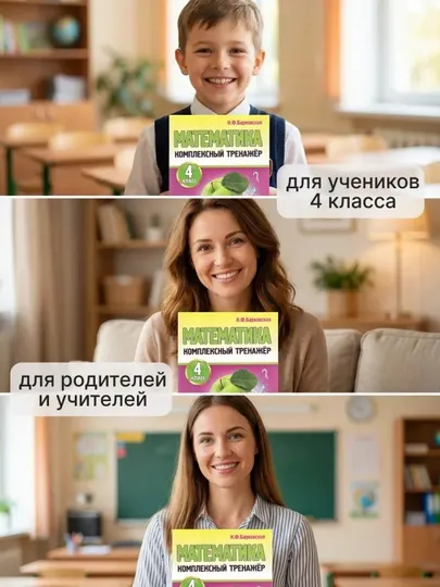Математика 4 класс — комплект из 2 тренажеров, Барковская и Яценко, пособия - 4 класс
