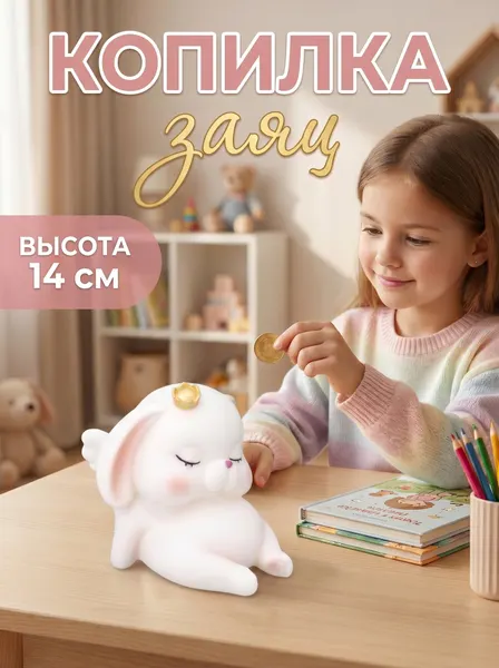 Копилка "Заяц с короной"