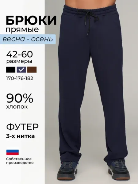 Брюки спортивные прямые ТРЕХНИТКА Телей