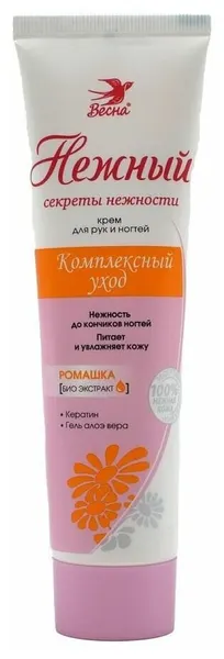 Весна Нежный Крем для рук, Секреты нежности, Комплексный Уход, Универсальный 100 мл.