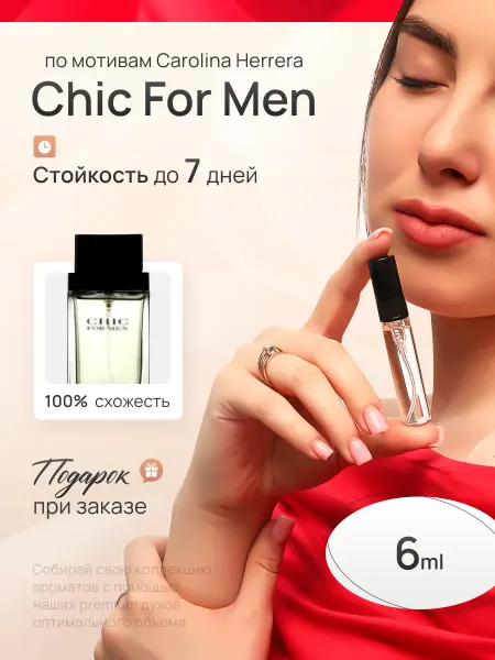 EVLER Духи мужские стойкие со шлейфом Chic For Men