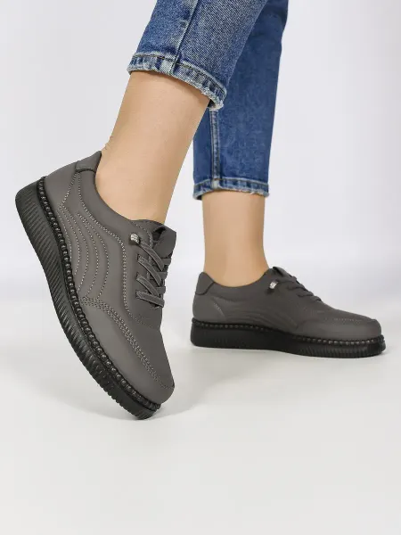 Chici Shoes Полуботинки кожаные кеды демисезонные на высокой подошве