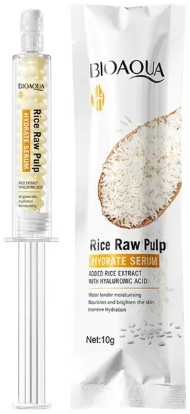 RICE RAW PULP Hydrate Serum, BIOAQUA (рисовая шелуха увлажняющая сыворотка для лица), 10 г.