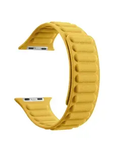 Тканевый ремешок Aurora для Apple Watch 44/45/46/49 мм Caweon DSN-34-44-YE Yellow