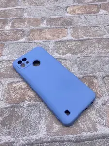 Чехол NEYPO SILICONE CASE 2.0 мм с микрофиброй для Realme C21Y (голубой)