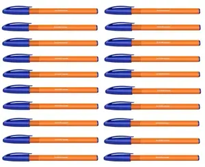 Ручка шариковая 20 шт одноразовая ERICH KRAUSE U-108 ORANGE Stick пишущий узел 0,7 мм цвет чернил синий
