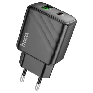Сетевое зарядное устройство Hoco CS23A PD30W QC3.0 (USB-A + Type-C), черный (быстрая зарядка для iPhone, Android)