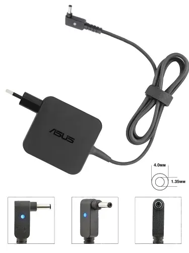 Зарядное устройство для ноутбука Asus, VivoBook 14 X412, 19V - 2,37А, (Штекер: 4.0-1.35мм) 45 Вт Квадратный
