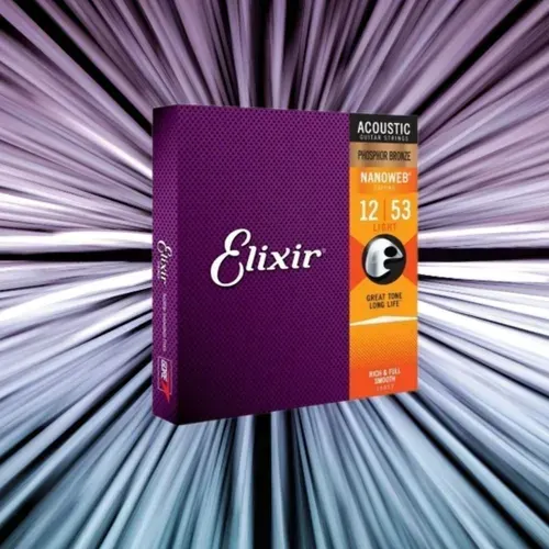 Струны для акустической гитары Elixir Nanoweb Extra Light 16052 (012-053)