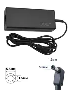 Зарядное устройство для ноутбука Acer, Aspire 1 A114-32-C5QD, 19V - 2,37А, (Штекер: 5.5-1.5мм) 45 Вт Slim