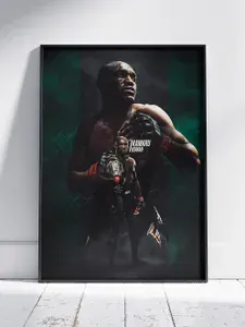Плакат на стену для интерьера Легенды ЮФС и ММА (Камару Усман - Kamaru Usman 1) - Постер по спорту и физической активности формата A4 (21x30 см)
