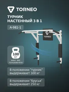 Турник настенный 3 в 1 Torneo A-981-1