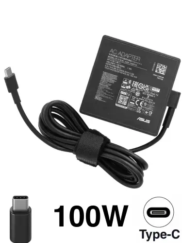 Зарядное устройство для ноутбука Asus, ROG Flow GZ301ZA-LD139W, 20V - 5A, (Штекер: Type-C) 100 Вт Квадратный