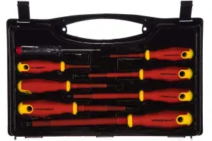 Набор STAYER "PROFI" "ELECTRO": Отвертки диэлектрические, тестер, 100-250В, Cr-V, 8шт
