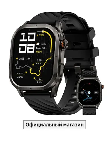 KOSPET Magic P10 умные часы мужские с GPS,Корпус из нержавеющей стали, 60 дней работы,100м водонепроницаемость,150+ спортивных режимов, ударозащита (MIL-STD-810H), мониторинг здоровья