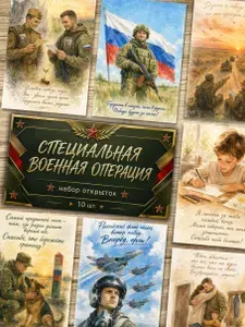 Открытки для бойцов СВО, 105*148 мм, 10 шт