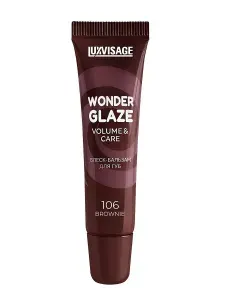 Блеск-бальзам для губ LUXVISAGE WONDER GLAZE volume & care тон 106 Brownie