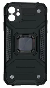 Чехол противоударный armor на Apple iPhone 11 / Айфон 11 (Черный)