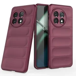 Противоударный чехол Flexible Case для OnePlus 11 (бордовый)