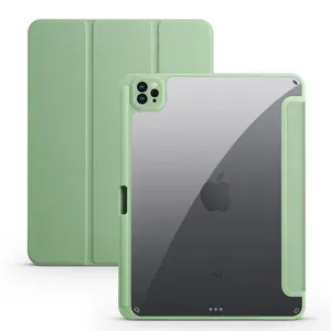 Чехол iPad Pro 12.9" (2018-2022) с держателем для Apple Pencil (PC) зеленый матча