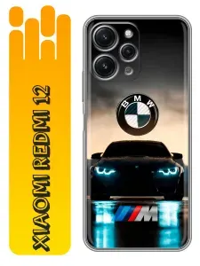 Чехол для Xiaomi RedMi 12 с принтом BMW БМВ (мужской) на Сяоми Редми 12