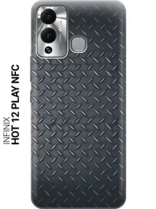Силиконовый чехол на Infinix Hot 12 Play NFC / Инфиникс Хот 12 Плей с принтом "Металлический лист"