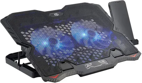 Подставка для ноутбука с охлаждением, 15.6"360x260x27мм 38дБ 2xUSB 2x 120ммFAN 650г металл/пластик черный Digma (D-NCP150-2)