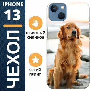 Чехол на iphone 13 ретривер на пляже