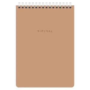 Блокнот А5 146х206 мм, 60 л., гребень, картон, жесткая подложка, клетка, brauberg minimal classic, ,(набор из 1 шт)