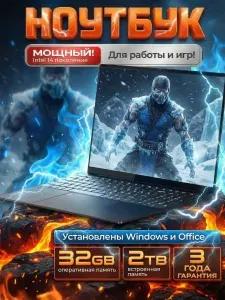 Notebook.edge Ноутбук 15.6", Intel Core i9-14900HX, RAM 32 ГБ, SSD 2016 ГБ, Intel Iris Xe Graphics Functions as UHD Graphics, Windows Pro, серебристый, Русская раскладка