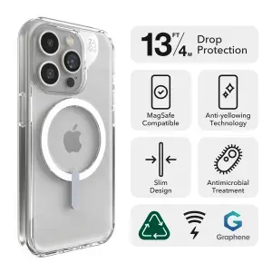 Чехол для iPhone 15 Pro Max (6.7") ZAGG Clear SNAP Case с магнитом для MagSafe прозрачный