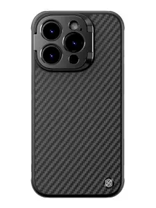 Чехол Nillkin CarboProP Magnetic на Apple iPhone 15 Pro карбоновый, с функцией подставки, с защитной крышкой для камеры, с функцией Magsafe, черный