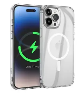 Чехол-накладка HOCO Light для iPhone 15 pro MageSafe прозрачный