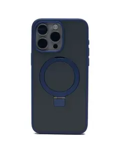 Чехол для iPhone 15 Pro с подставкой и Mag Safe Keephone Magico, синий противоударный чехол для Айфон 15 Про