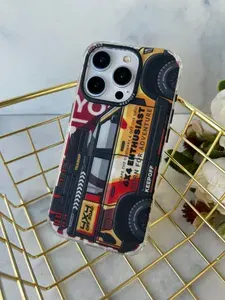 Чехол для iPhone 15 Pro / айфон 15 про / Трендовый автомобиль путешествие / с кольцом магсейф magsafe / матовое покрытие