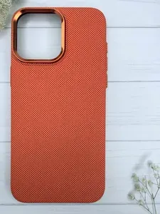 Премиум Чехол на Iphone 15 ProMax / Оранжевый/ MagSafe