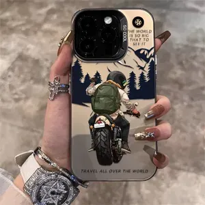 Чехол на Айфон 15 Про Макс / iPhone 15 Pro Max чёрный с Китайский перевод силиконовый ударопрочный