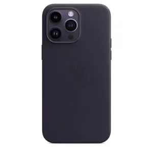 Кожаный чехол для iPhone 15 Pro Max Темно-Фиолетовый