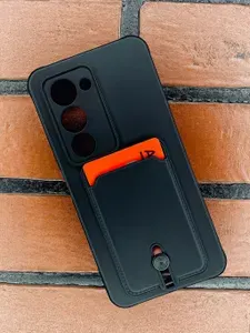 Силиконовый усиленный чехол с карманом для карт на Xiaomi Redmi 15 ( Ксяоми редми 15 )